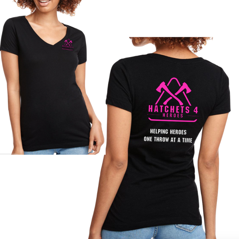 Black Womens V-Neck Main Image